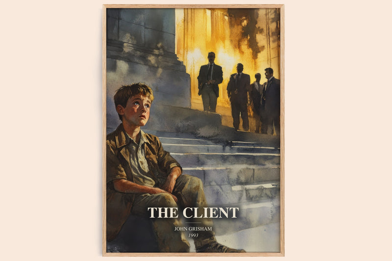 The Client Book Watercolour Illustration by John Grisham (Edge style)