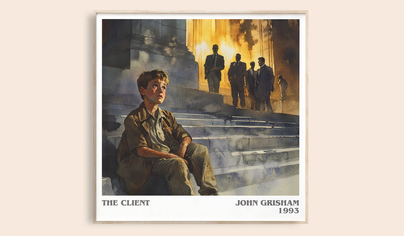 The Client Literary Art Print by John Grisham (Square style)