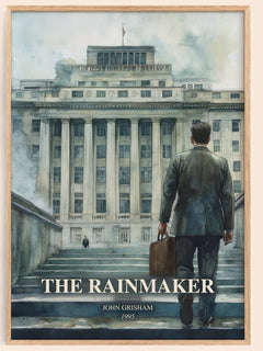 The Rainmaker Book Watercolour Illustration by John Grisham