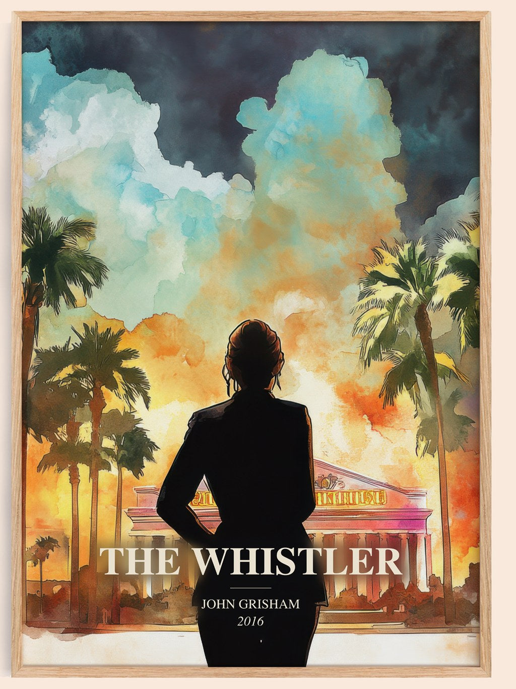 The Whistler watercolour book poster by John Grisham – framed literary art print