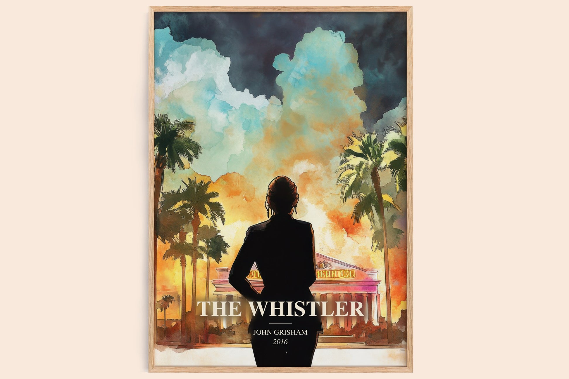 The Whistler watercolour book poster by John Grisham – framed literary art print
