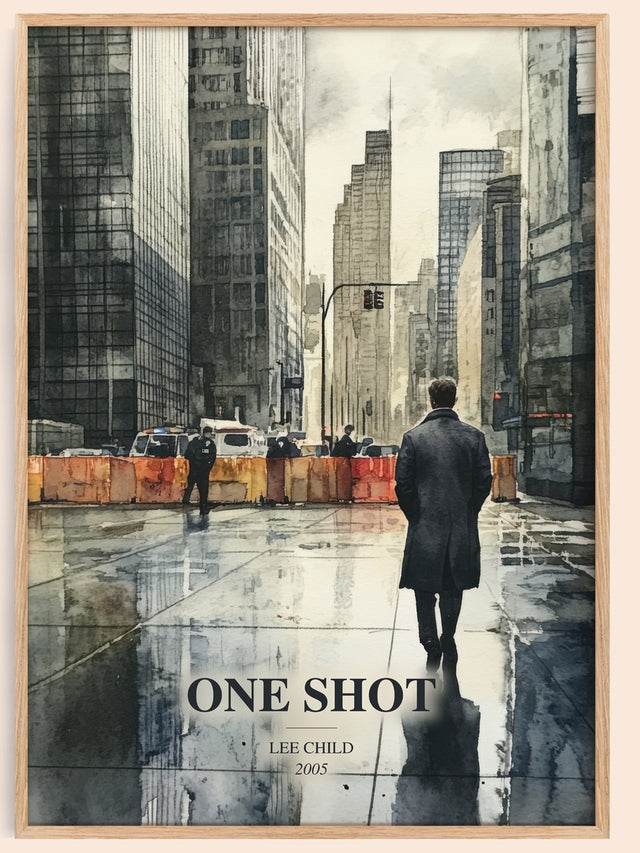 One Shot Book Watercolour Illustration by Lee Child