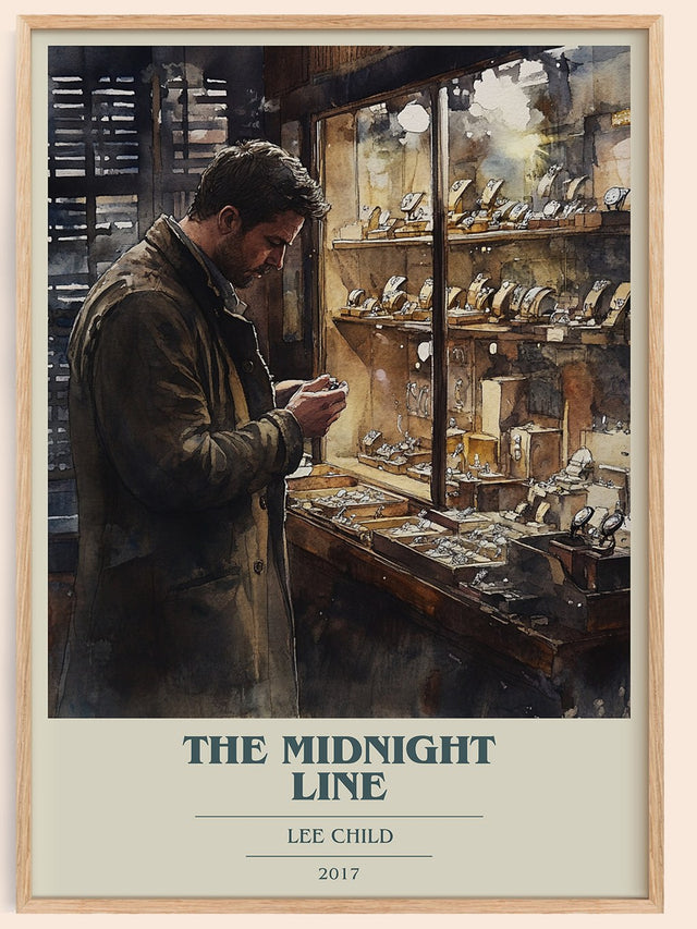 The Midnight Line Book Cover Poster by Lee Child
