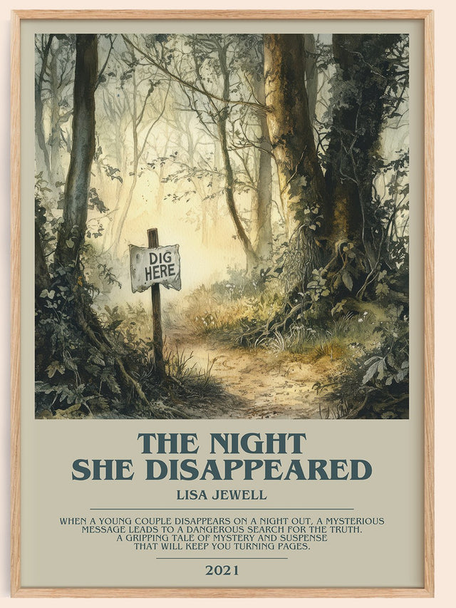 The Night She Disappeared Bookish Wall Art by Lisa Jewell