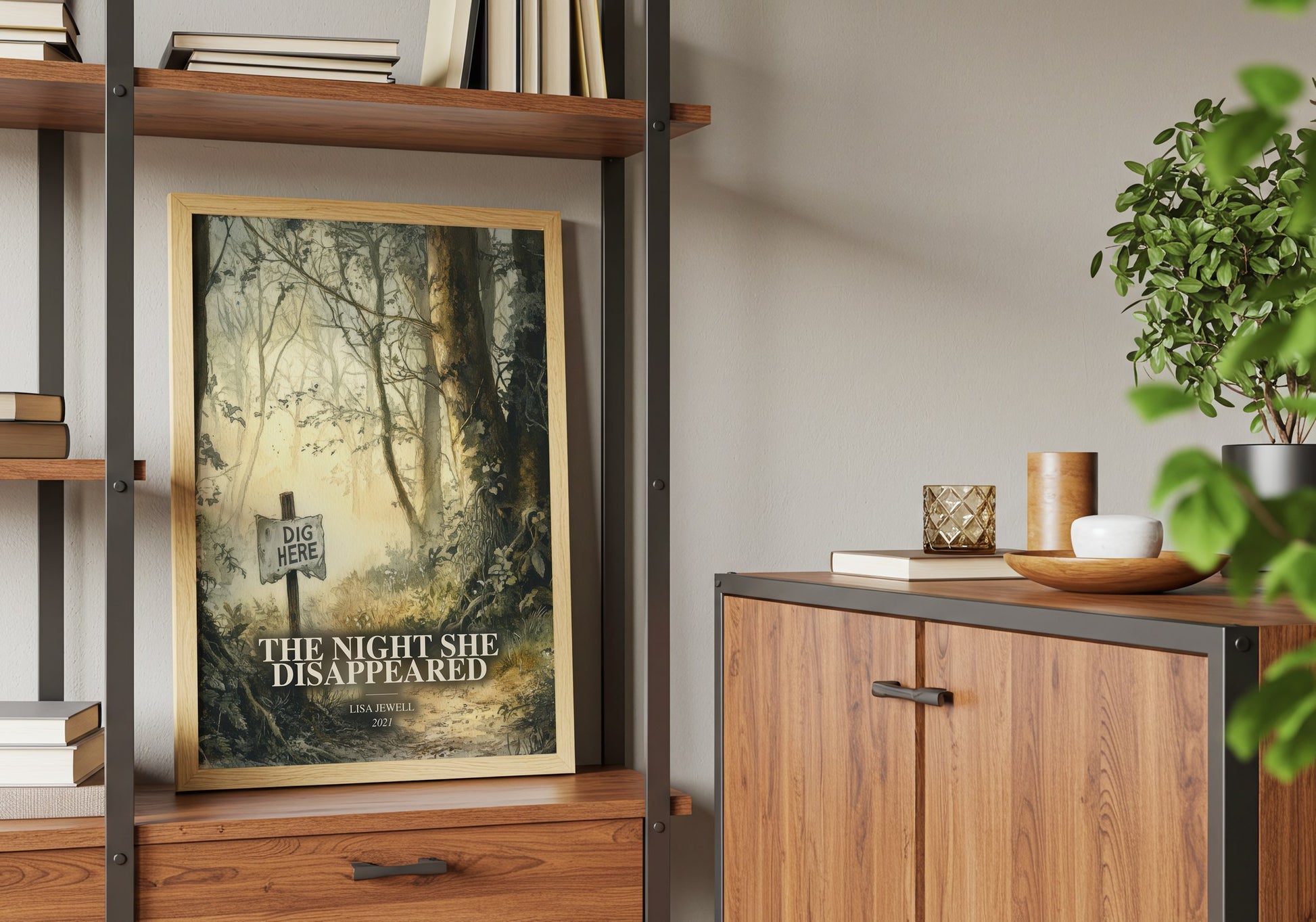 The Night She Disappeared book watercolour illustration paper finish options – matte satin gloss