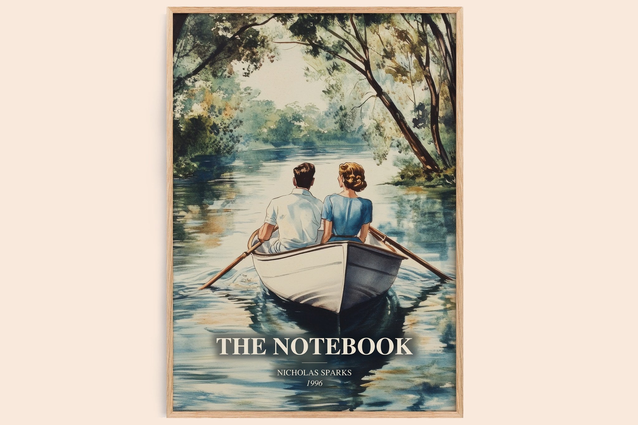 The Notebook Book Watercolour Illustration by Nicholas Sparks