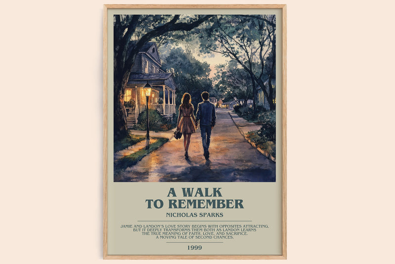 A Walk to Remember Bookish Wall Art by Nicholas Sparks (Modern style)