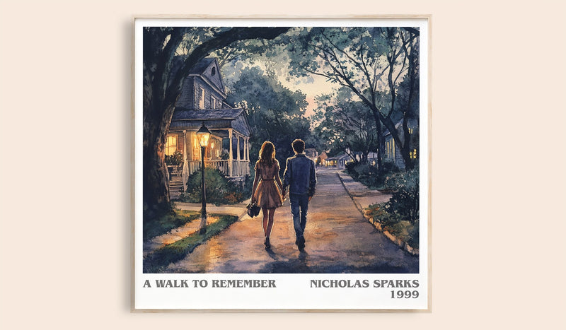 A Walk to Remember Literary Art Print by Nicholas Sparks (Square style)
