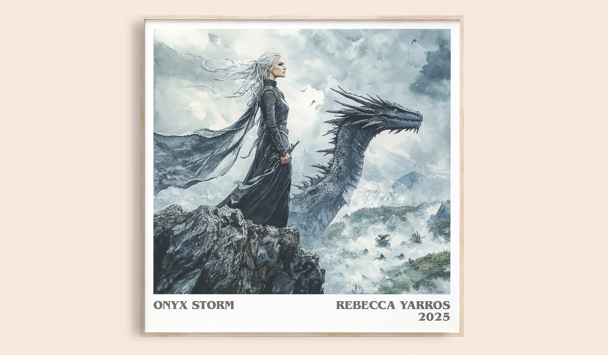 Onyx Storm Literary Art Print by Rebecca Yarros