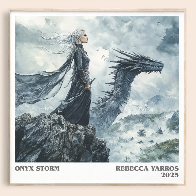 Onyx Storm Literary Art Print by Rebecca Yarros