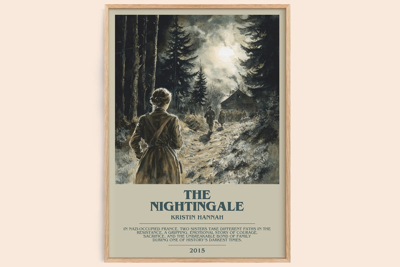 The Nightingale Bookish Wall Art by Kristin Hannah (Modern style)