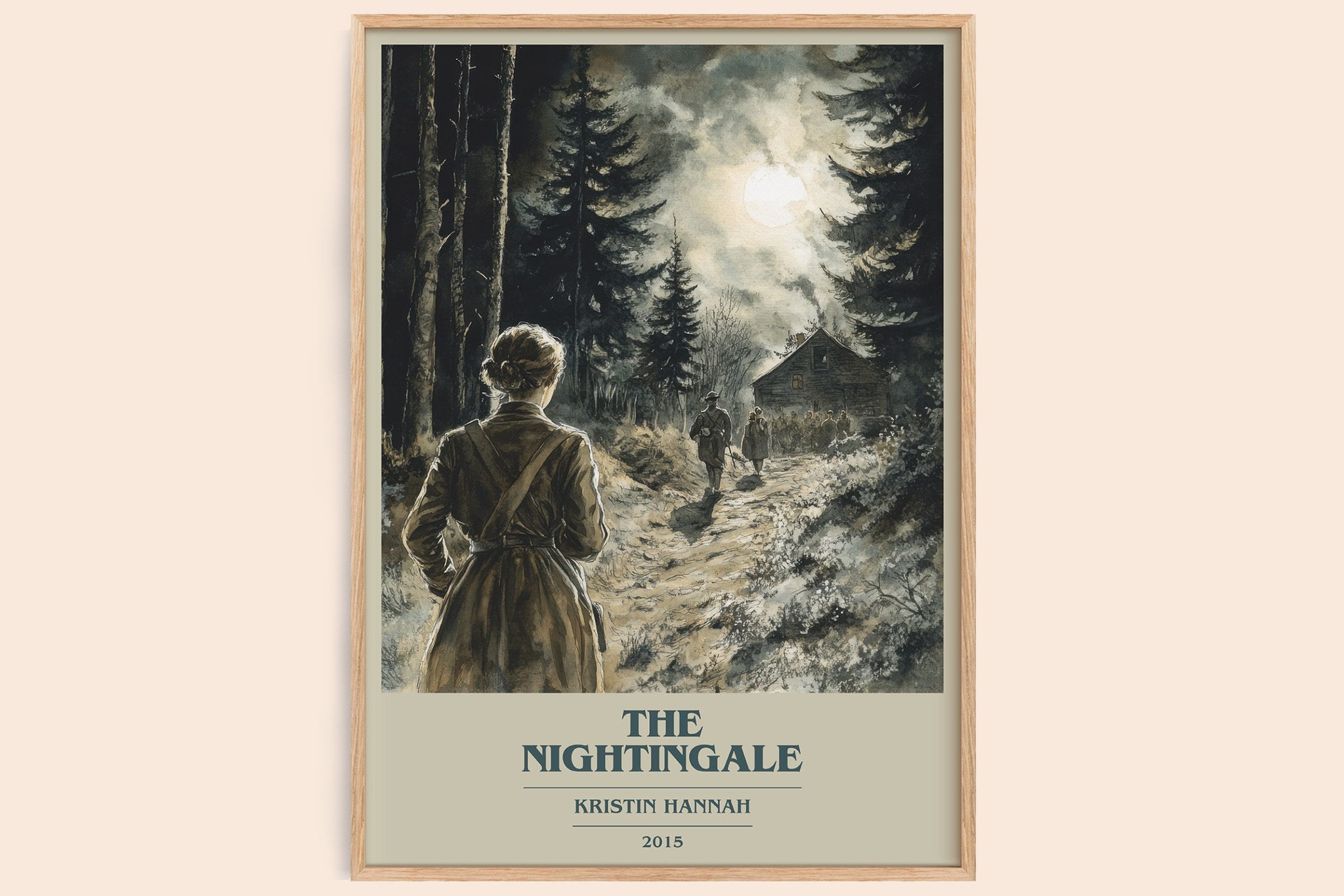The Nightingale Book Cover Poster by Kristin Hannah