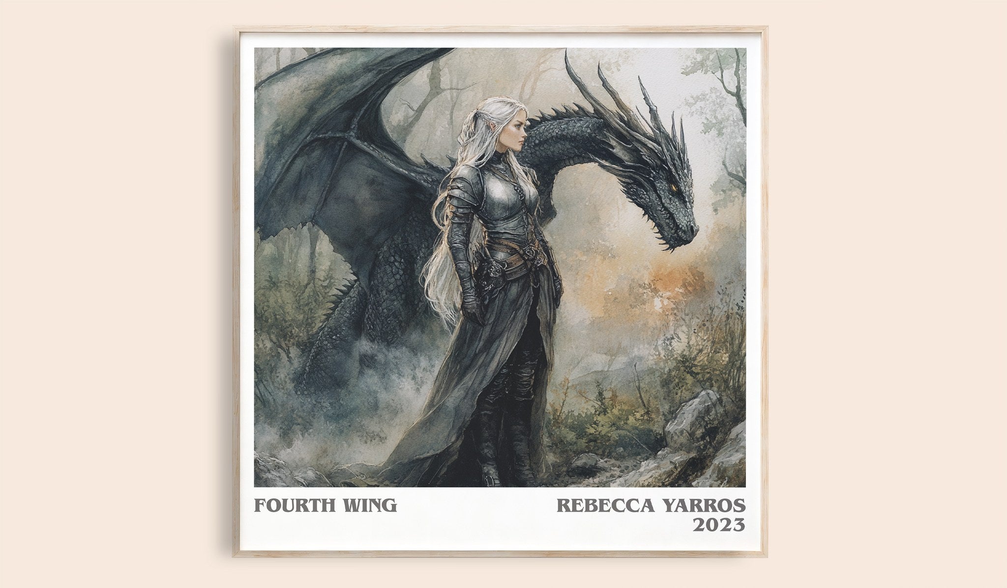 Fourth Wing Literary Art Print by Rebecca Yarros