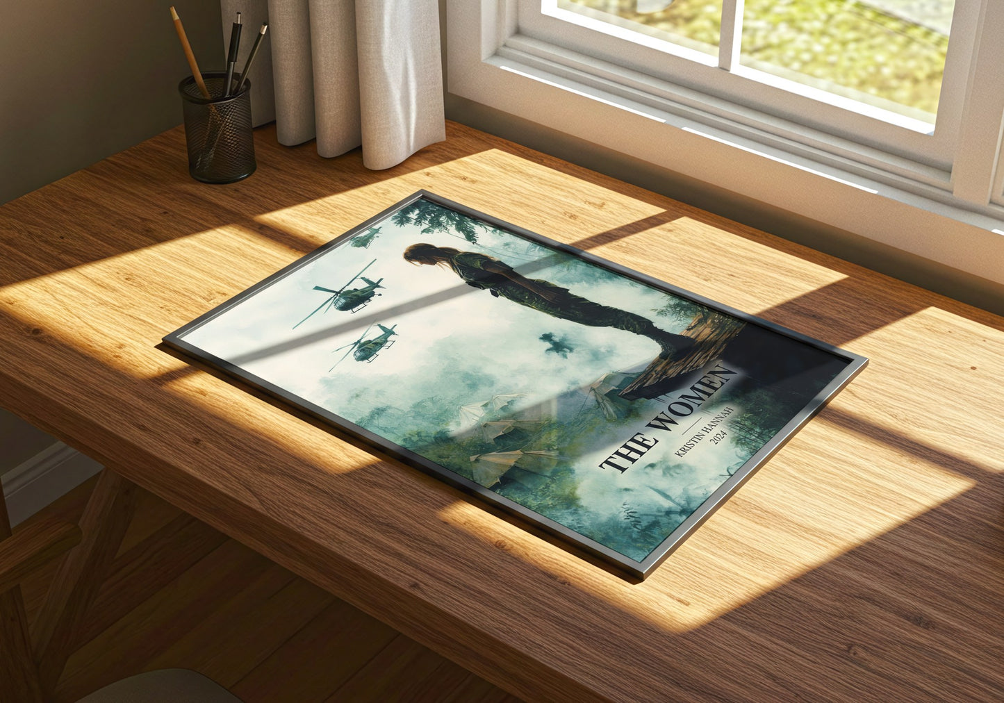 The Women watercolour book poster framed on wall – historical fiction wall art