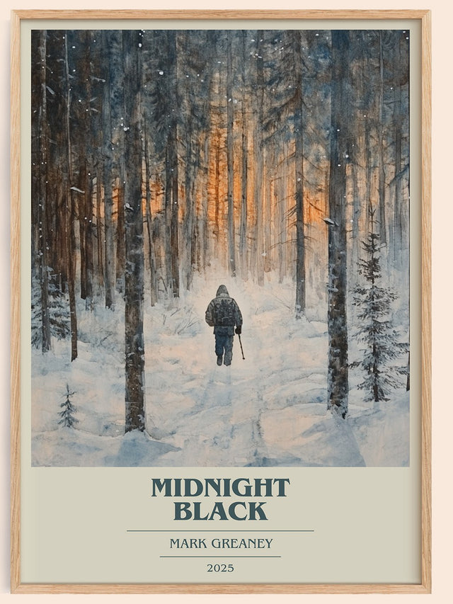 Midnight Black Book Cover Poster by Mark Greaney