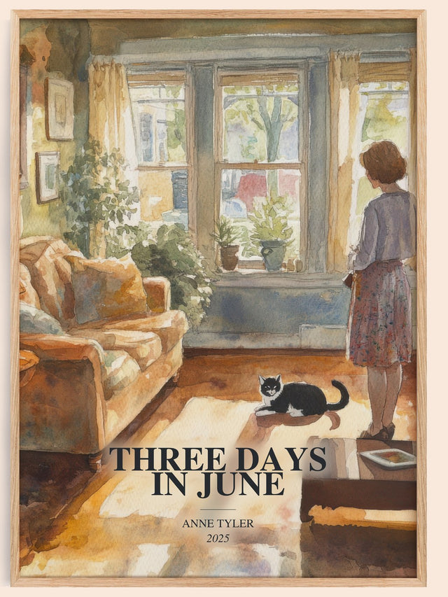 Three Days In June Book Watercolour Illustration by Anne Tyler
