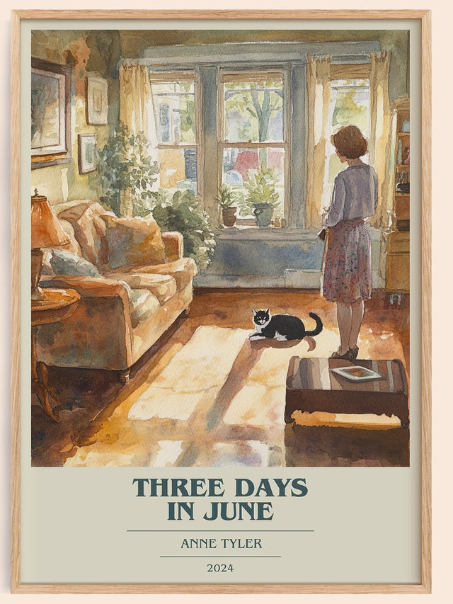 Three Days In June Book Cover Poster by Anne Tyler
