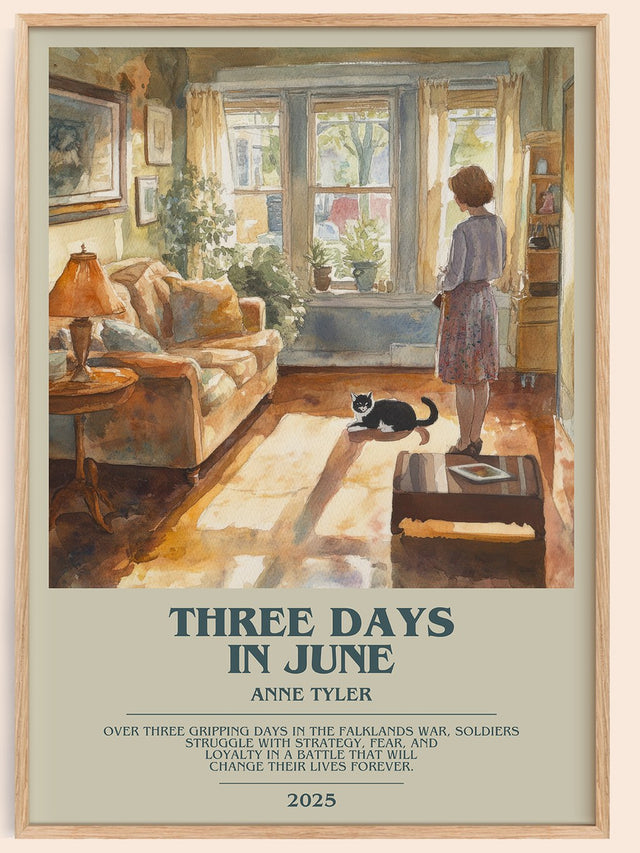 Three Days In June Bookish Wall Art by Anne Tyler
