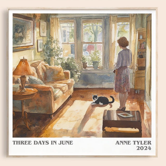 Three Days In June Literary Art Print by Anne Tyler