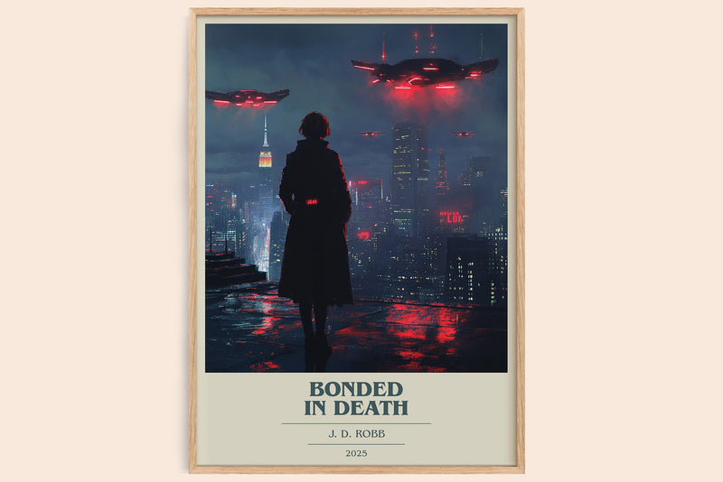 Bonded in Death Book Cover Poster by J. D. Robb (Modern Minimalist style)