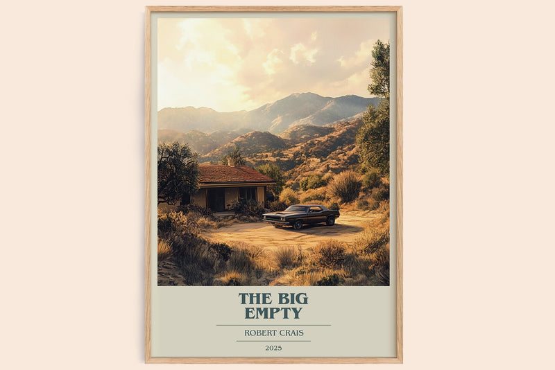 The Big Empty Book Cover Poster by Robert Crais (Modern Minimalist style)