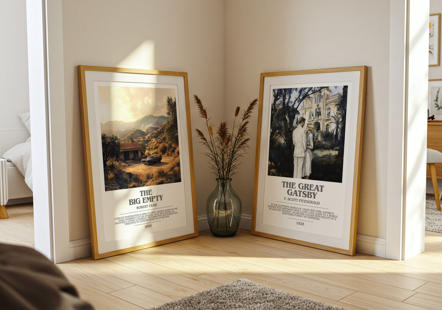 The Big Empty bookish book poster framed on wall – crime wall art