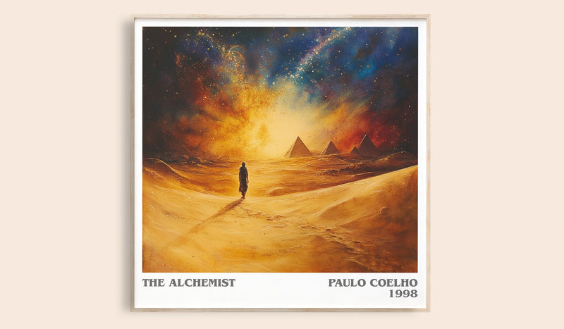 The Alchemist Literary Art Print by Paulo Coelho (Square style)