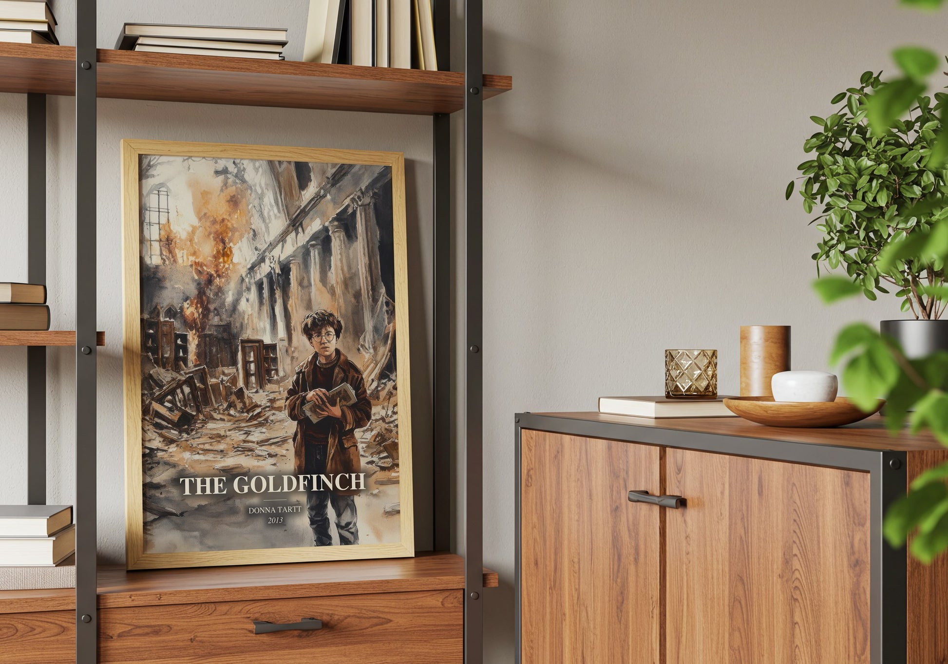 The Goldfinch book watercolour illustration paper finish options – matte satin gloss
