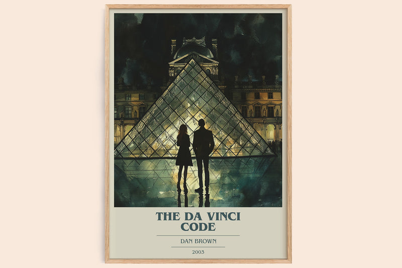 The Da Vinci Code Book Cover Poster by Dan Brown (Modern Minimalist style)