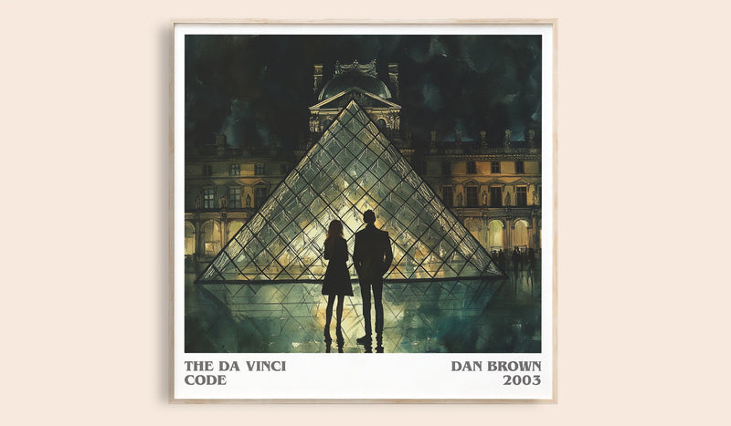 The Da Vinci Code Literary Art Print by Dan Brown (Square style)