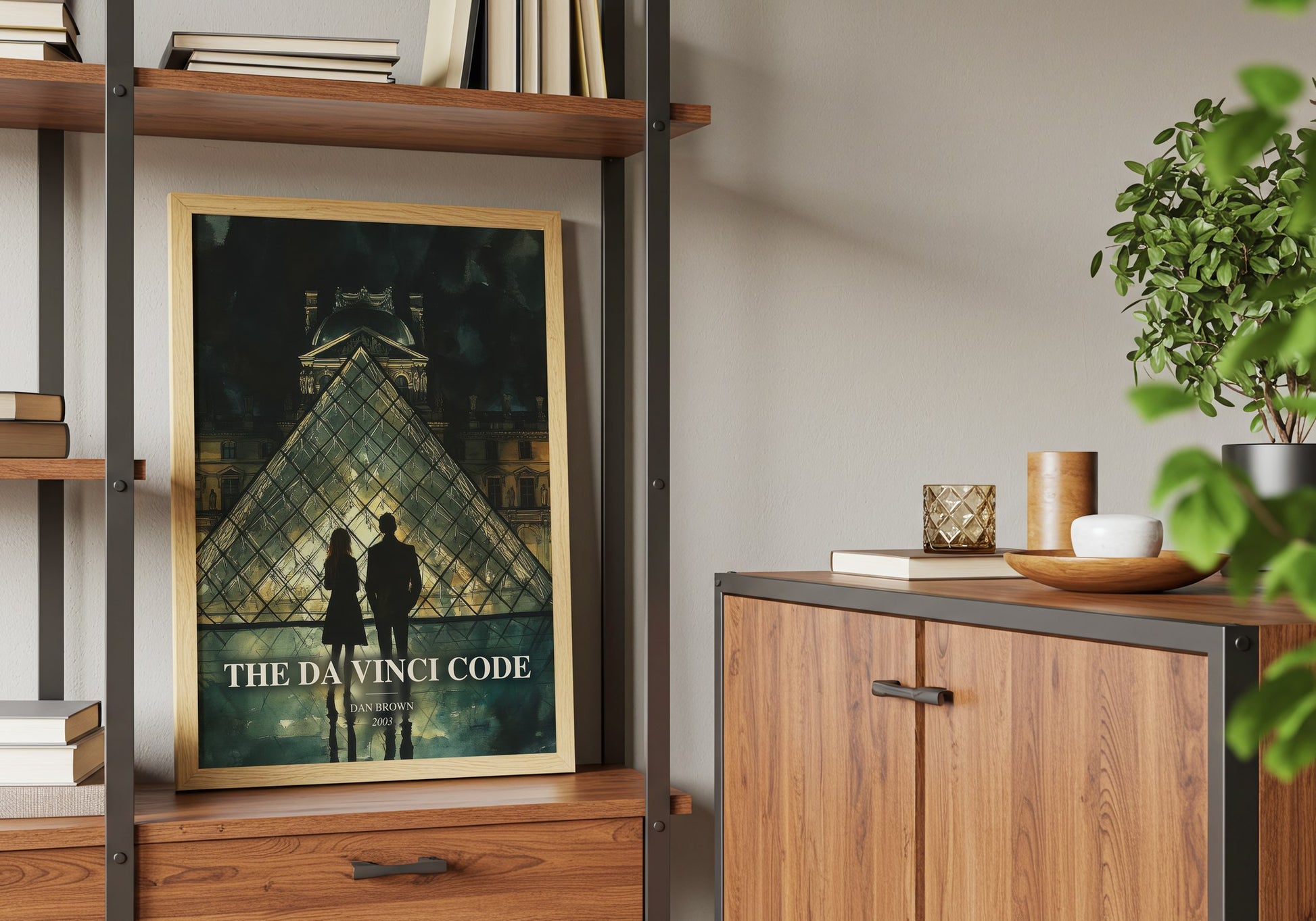The Da Vinci Code book watercolour illustration paper finish options – matte satin gloss