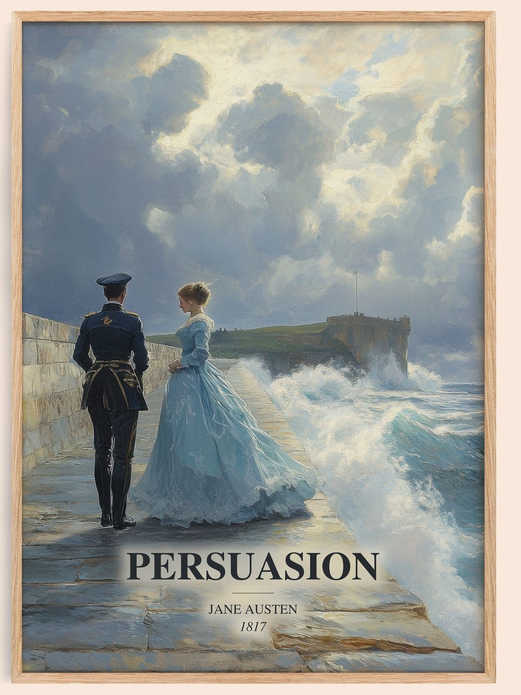 Persuasion watercolour book poster by Jane Austen – framed literary art print