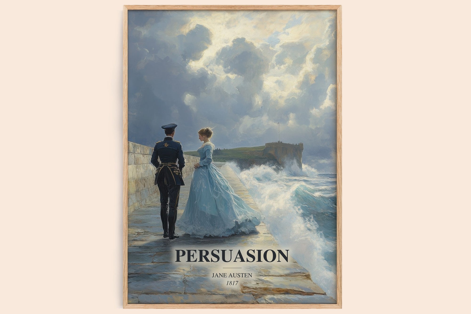 Persuasion watercolour book poster by Jane Austen – framed literary art print