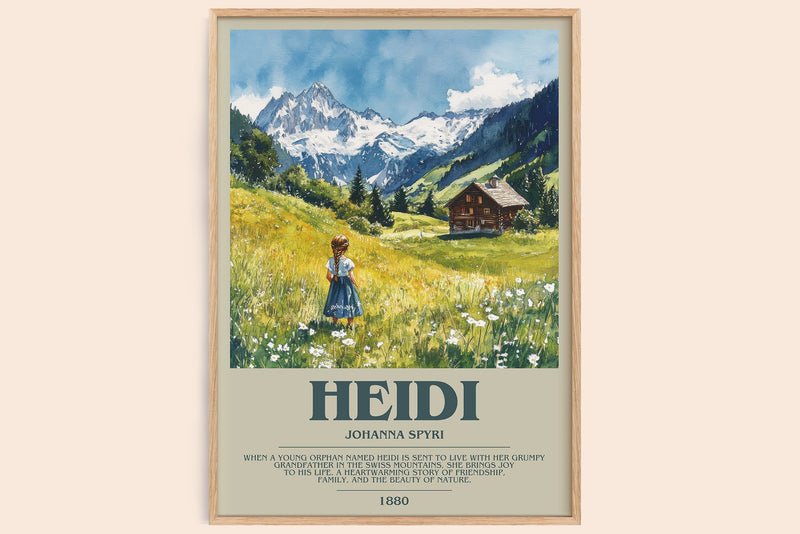 Heidi Bookish Wall Art by Johanna Spyri (Modern style)