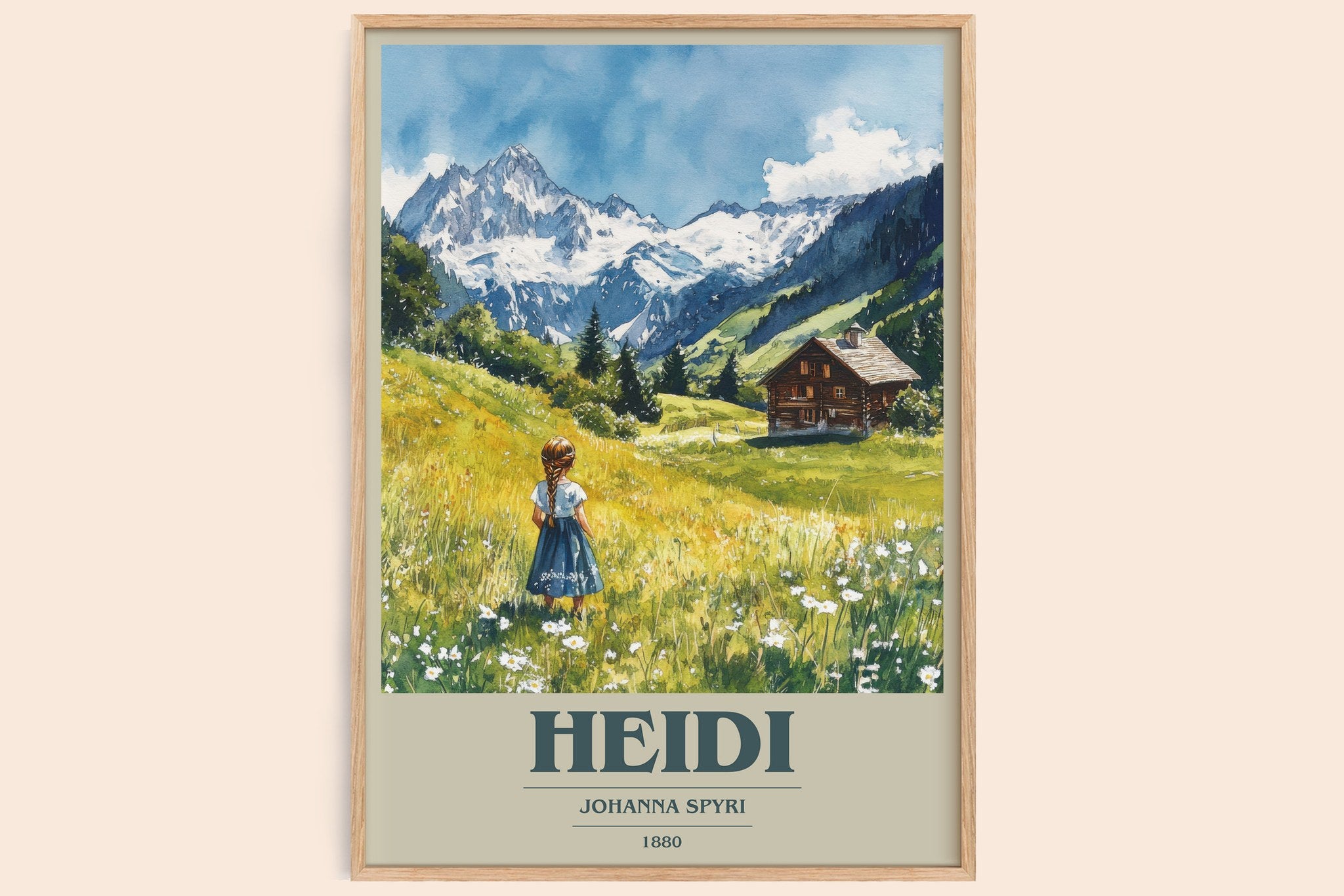 Heidi Book Cover Poster by Johanna Spyri