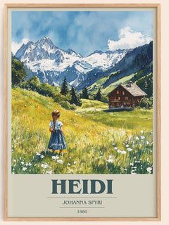 Heidi Book Cover Poster by Johanna Spyri