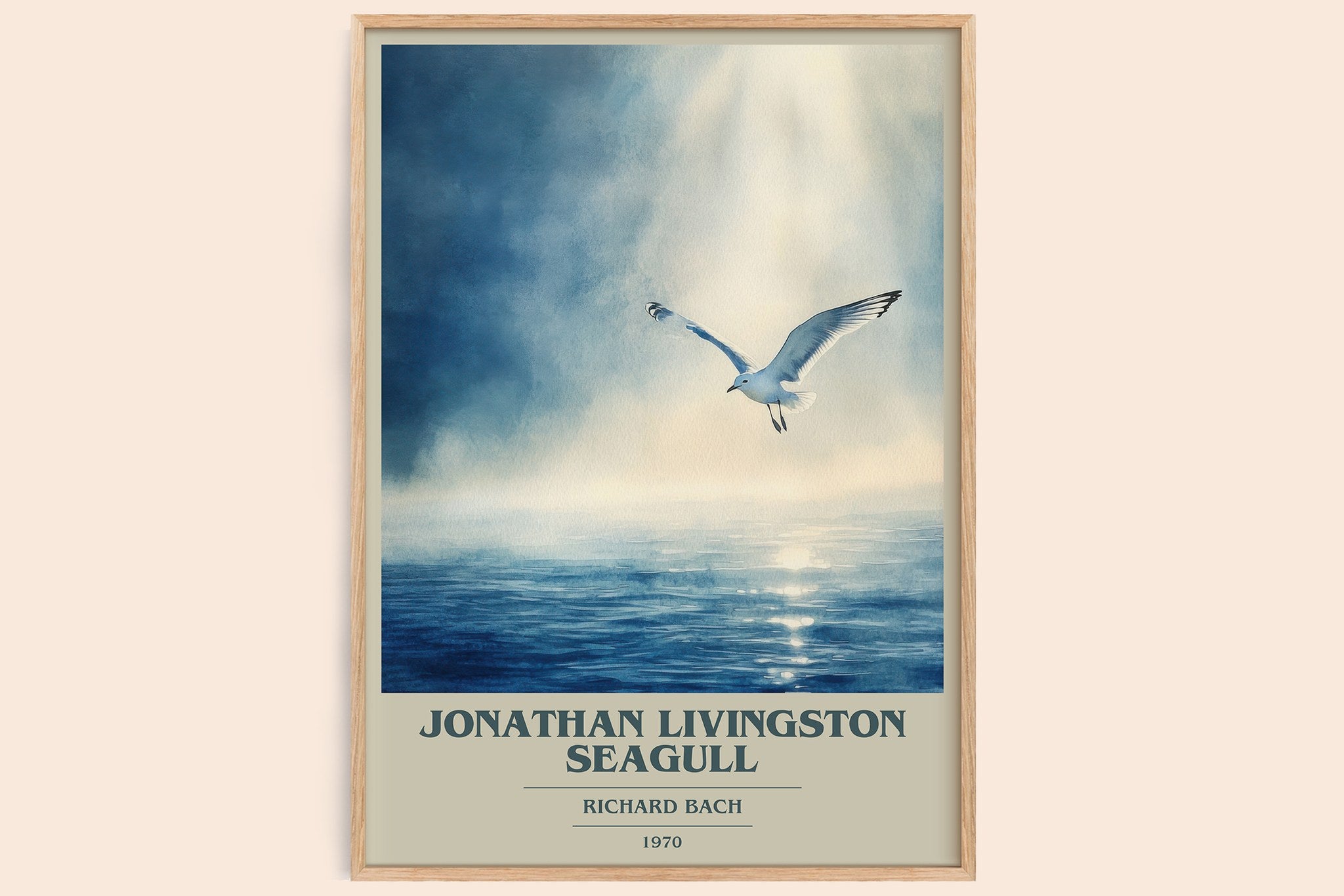 Jonathan Livingston Seagull Book Cover Poster by RICHARD BACH
