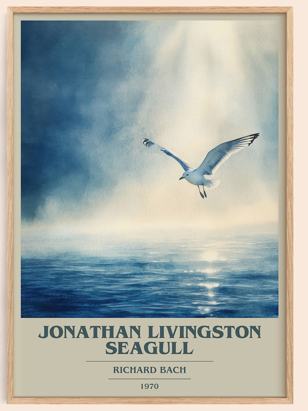 Jonathan Livingston Seagull Book Cover Poster by RICHARD BACH