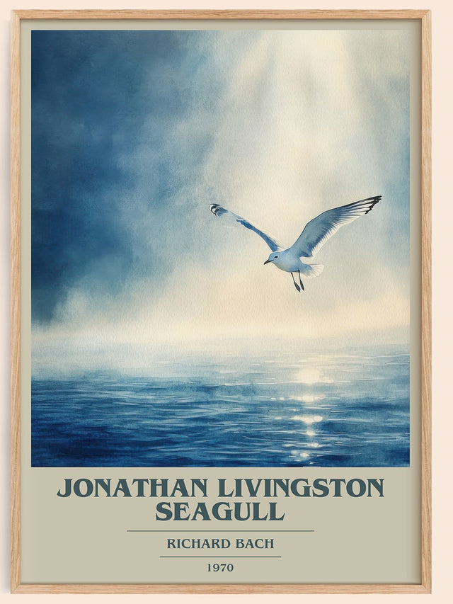 Jonathan Livingston Seagull Book Cover Poster by RICHARD BACH