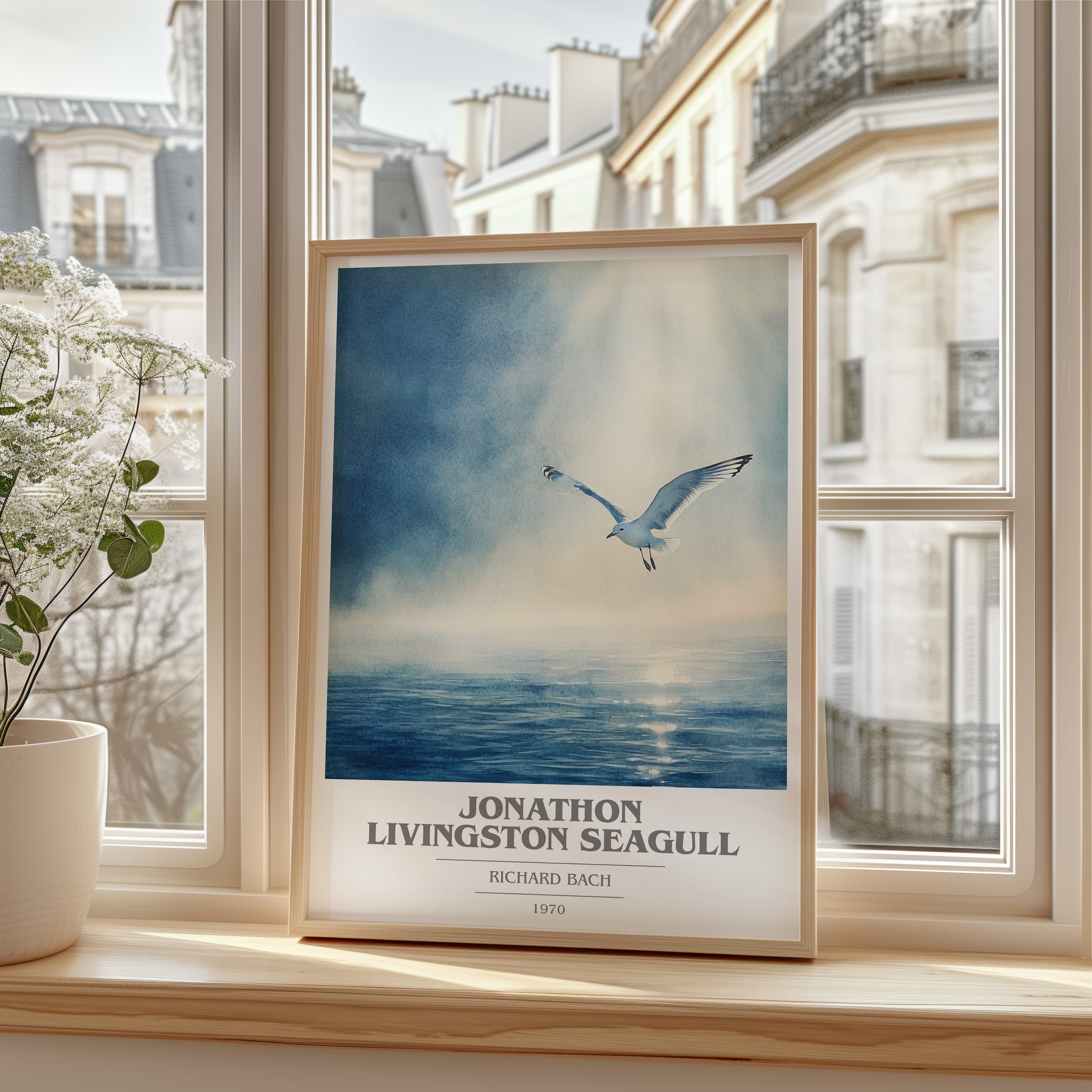Jonathan Livingston Seagull book cover poster colour and style options – RICHARD BACH book art