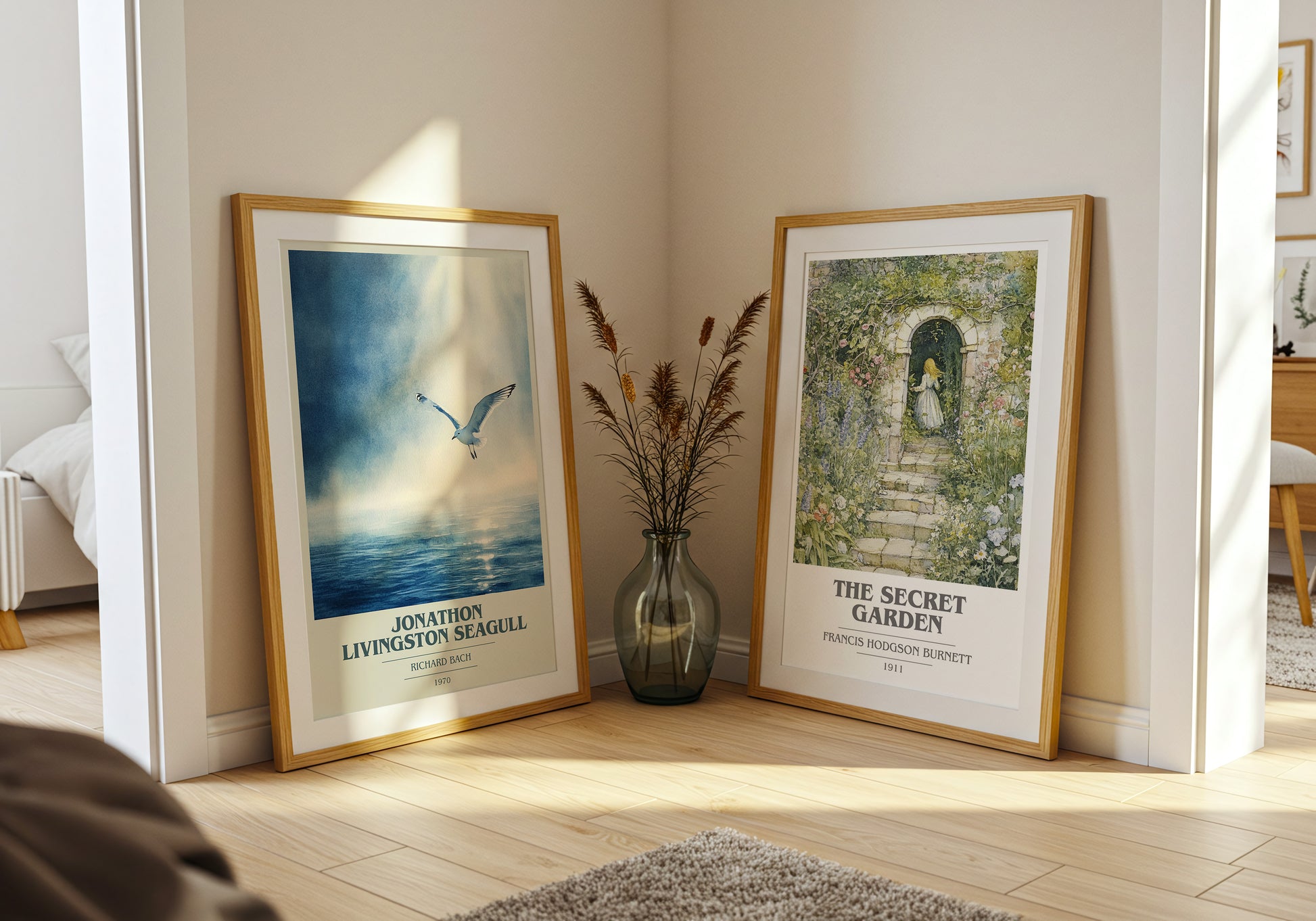 Jonathan Livingston Seagull book cover book poster framed on wall – literary fiction wall art