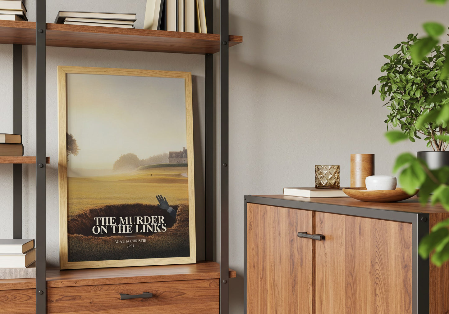 The Murder On The Links book watercolour illustration paper finish options – matte satin gloss