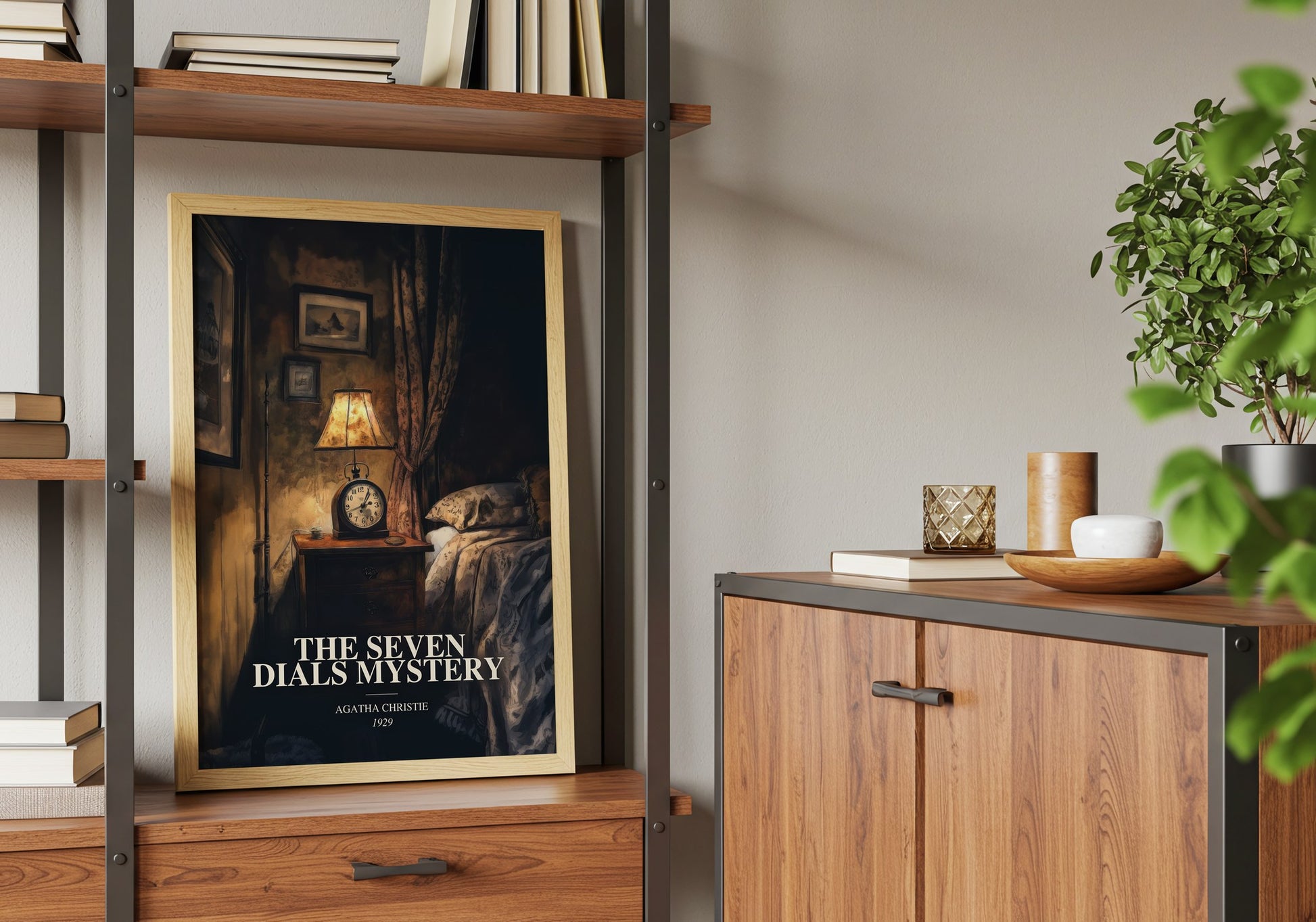 The Seven Dials Mystery book watercolour illustration paper finish options – matte satin gloss