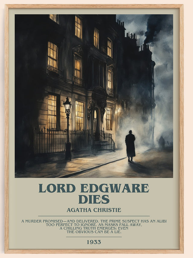 Lord Edgware Dies Bookish Wall Art by Agatha Christie