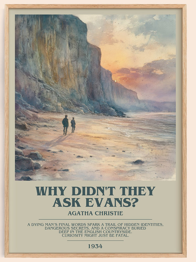 Why Didn't They Ask Evans? Bookish Wall Art by Agatha Christie
