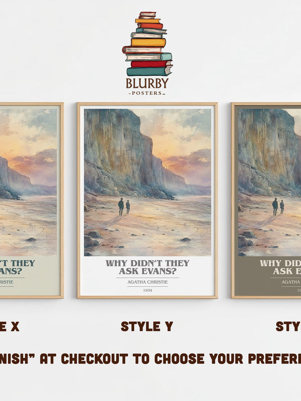 Why Didn't They Ask Evans? book cover print in frame leaning in hallway – mystery wall art