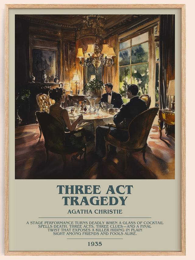Three Act Tragedy Bookish Wall Art by Agatha Christie