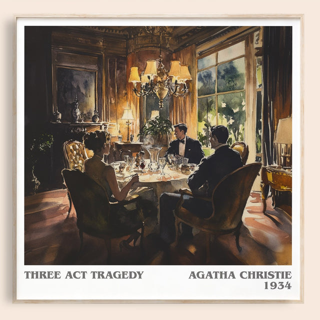 Three Act Tragedy Literary Art Print by Agatha Christie