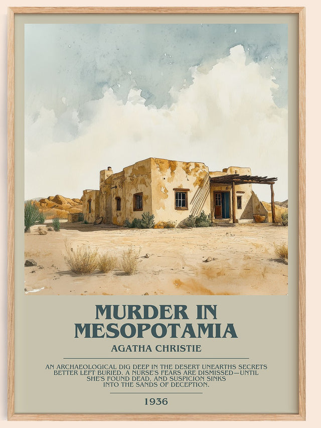 Murder in Mesopotamia Bookish Wall Art by Agatha Christie