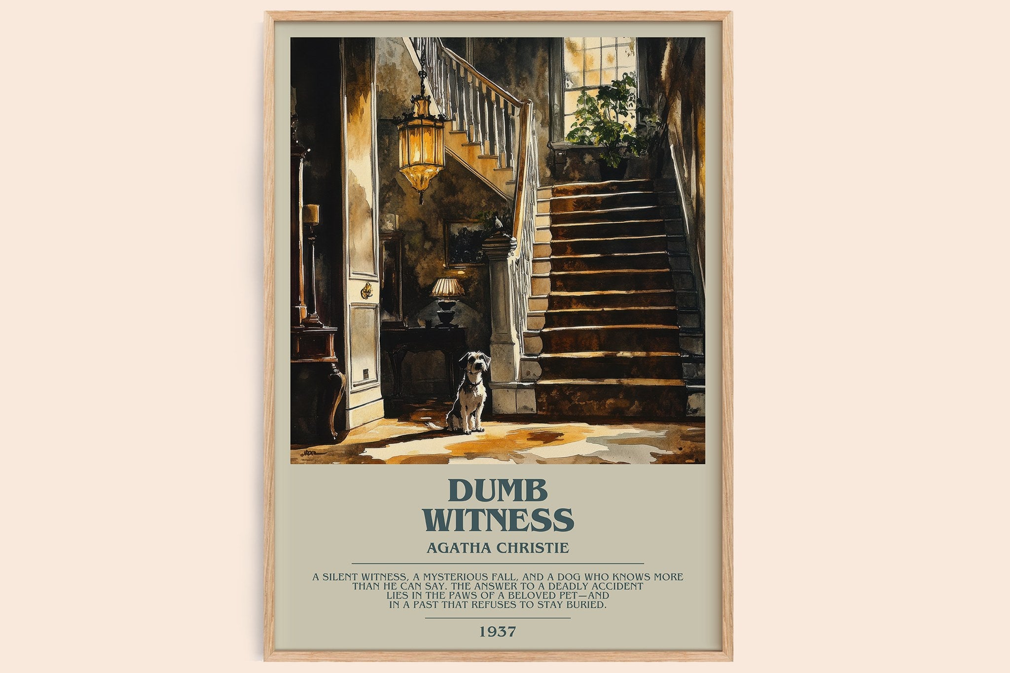 Dumb Witness Bookish Wall Art by Agatha Christie